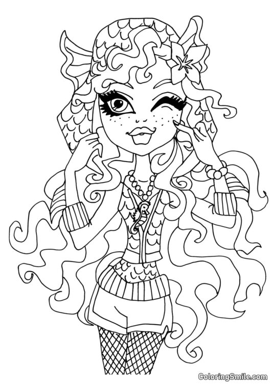 Monster High Lagoona Blue - Página para Colorear