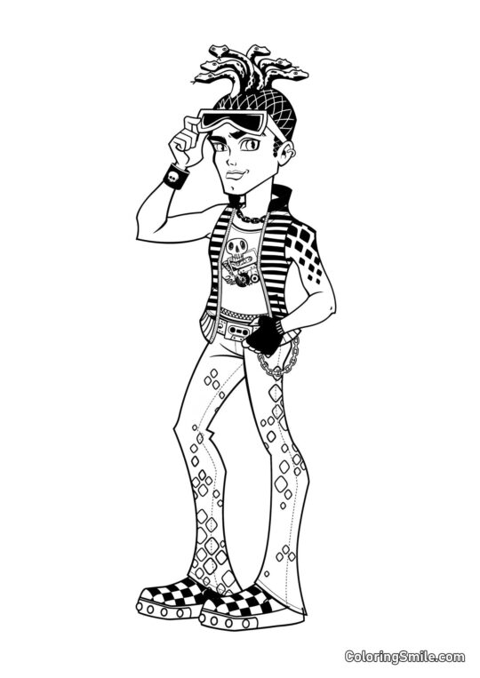 Deuce Gorgon, hijo de Medusa - Página para Colorear