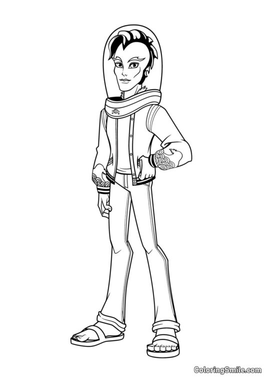 Hijo del Monstruo del Río - Página para Colorear