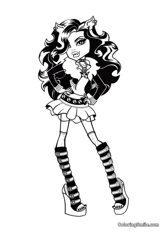 Robecca Steam de Monster High - Página para Colorear