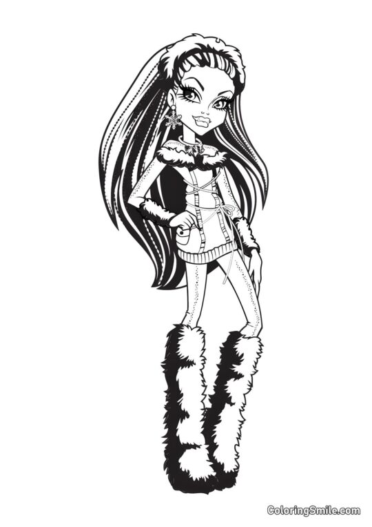 Abbey Bominable de Monster High - Página para Colorear