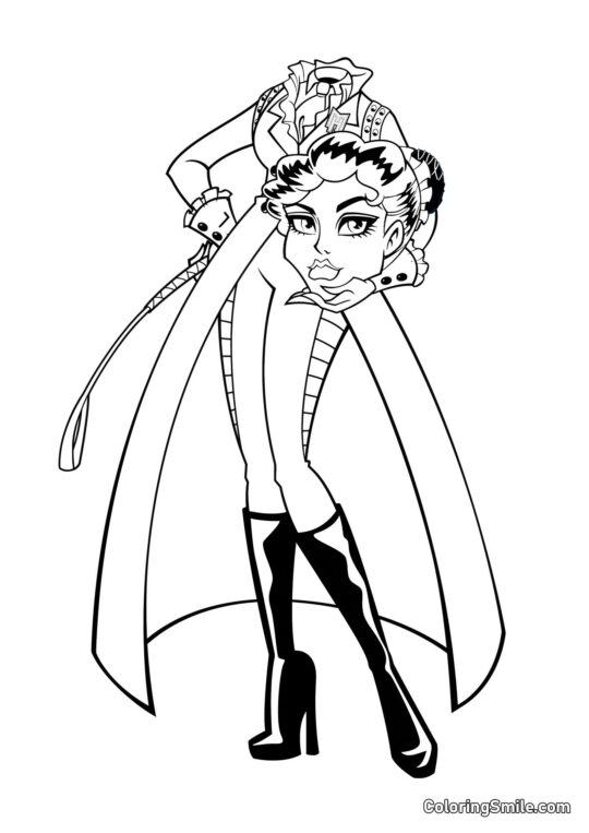 Hija del Jinete Sin Cabeza - Página para Colorear