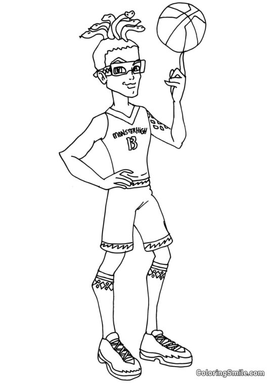 Deuce Gorgon — Hijo de Medusa Gorgon - Página para Colorear