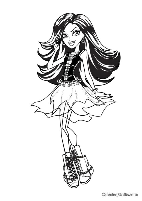 Spectra Vondergeist de Monster High - Página para Colorear