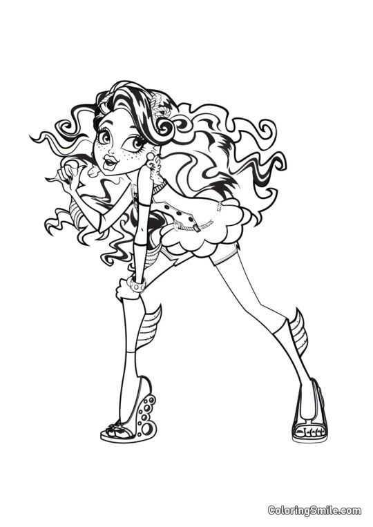 Lagoona Blue de Monster High - Página para Colorear