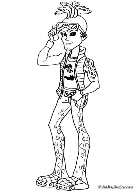 Monster High Deuce Gorgon - Página para Colorear