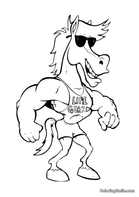 Caballo fuerte - Página para Colorear