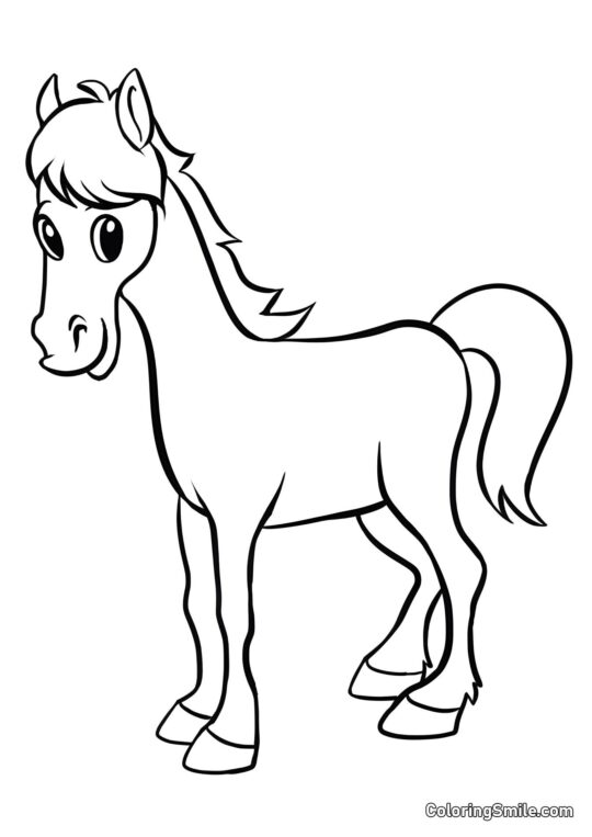Caballo simple - Página para Colorear