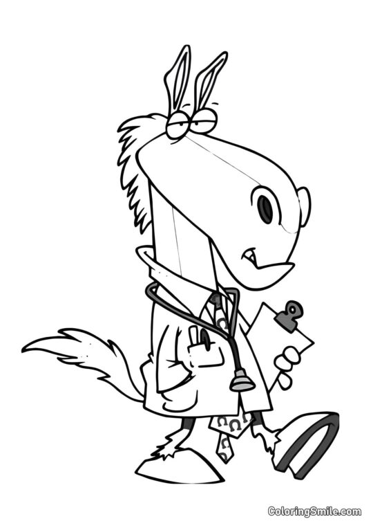 Burro divertido - Página para Colorear