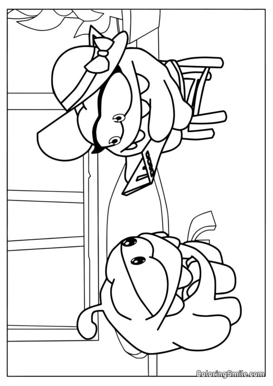 Om Nom Camarero Om Nom Camarero - Página para Colorear