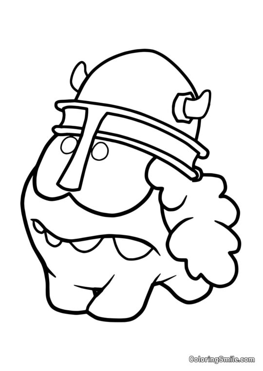 Om Nom Caballero Om Nom Caballero - Página para Colorear