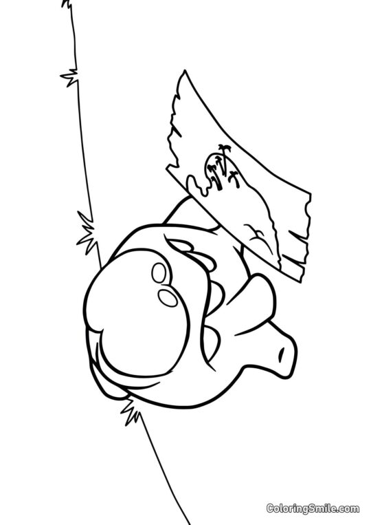 Om Nom y el Mapa del Tesoro Om Nom y el Mapa del Tesoro - Página para Colorear