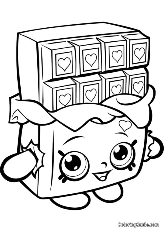 Shopkins Chocolate Shopkins Chocolate - Página para Colorear