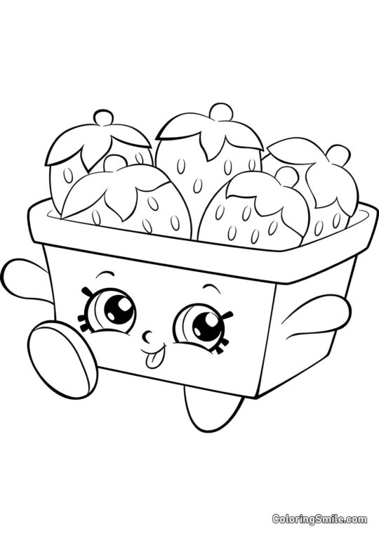 Shopkins Canasta de Fresas Shopkins Canasta de Fresas - Página para Colorear