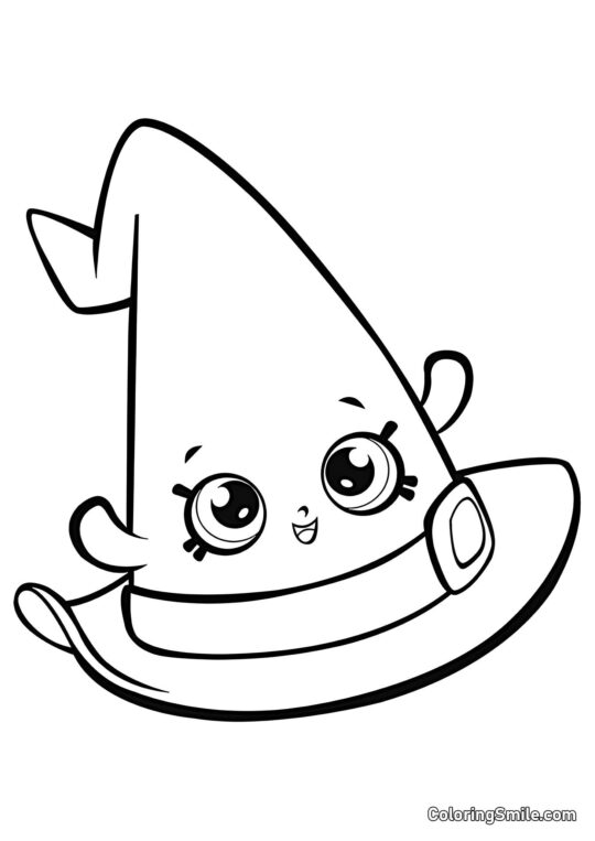 Shopkins Sombrero de Bruja Halloween Shopkins Sombrero de Bruja Halloween - Página para Colorear