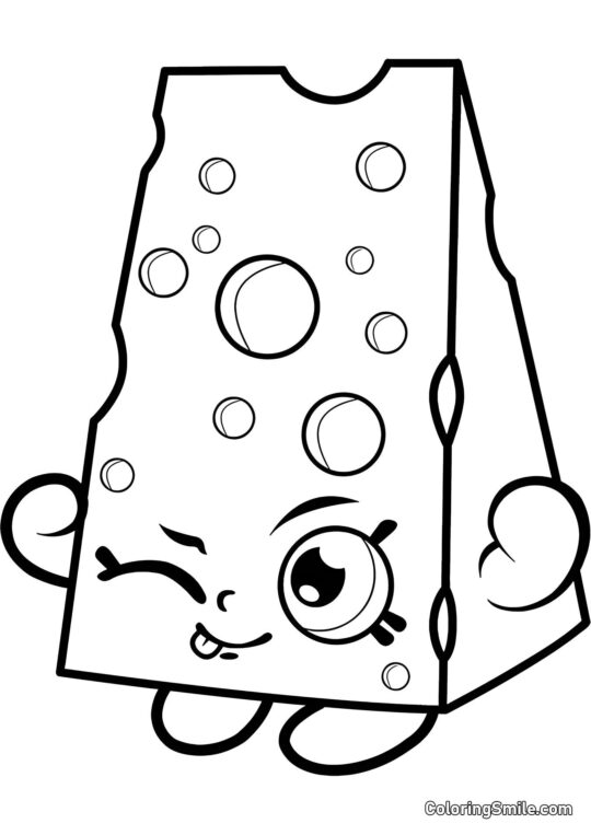 Shopkins Queso Shopkins Queso - Página para Colorear