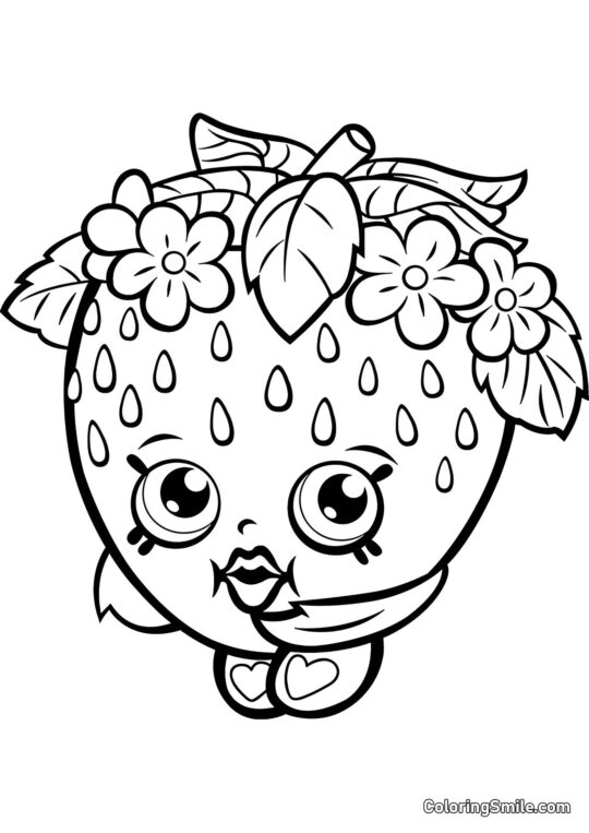 Shopkins Beso de Fresa Shopkins Beso de Fresa - Página para Colorear