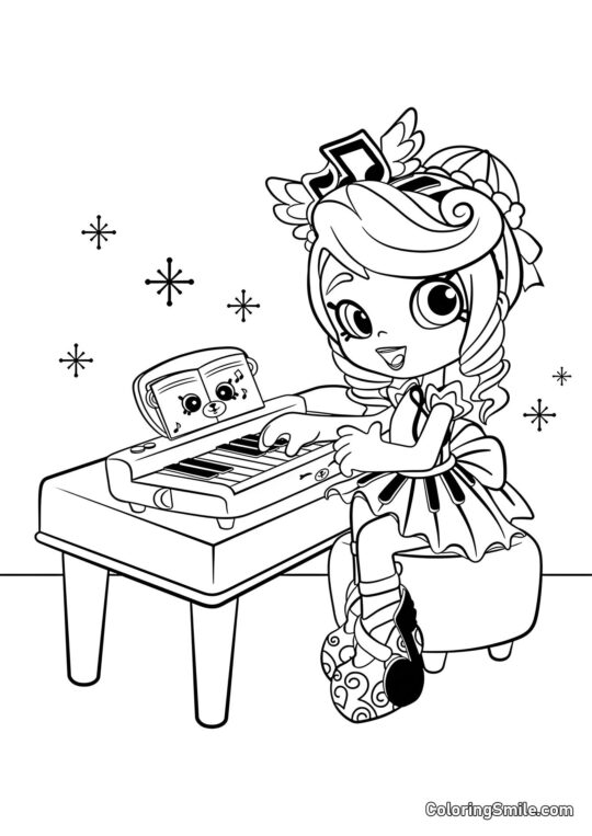 Melodine y Mishki Melodine y Mishki - Página para Colorear