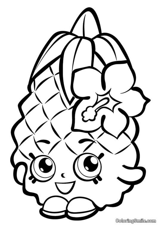 Shopkins Piña Shopkins Piña - Página para Colorear