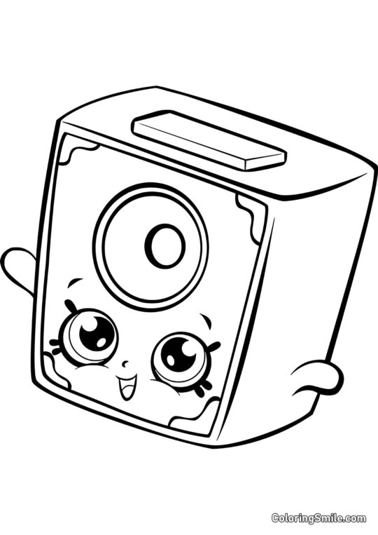 Shopkins Altavoz Pequeño Shopkins Altavoz Pequeño - Página para Colorear
