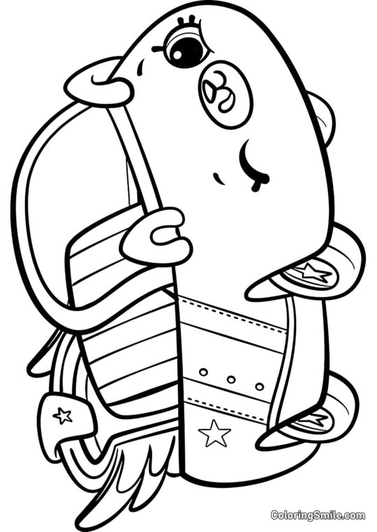 Shopkins Coche Estrella Shopkins Coche Estrella - Página para Colorear