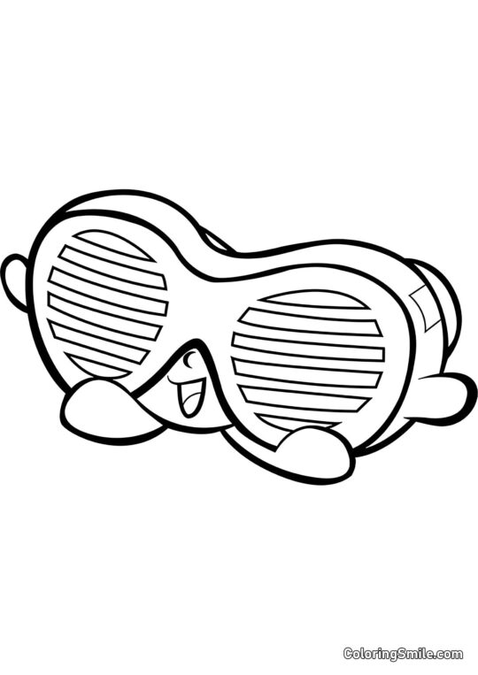 Shopkins Gafas de Fiesta Shopkins Gafas de Fiesta - Página para Colorear
