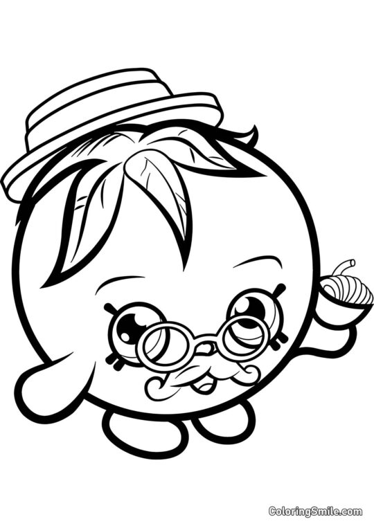 Shopkins Papá Tomate Shopkins Papá Tomate - Página para Colorear