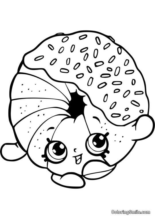 Shopkins Donut Shopkins Donut - Página para Colorear