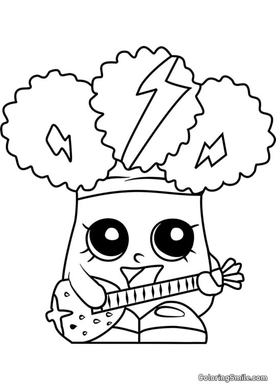 Shopkins Rockin Brock Shopkins Rockin Brock - Página para Colorear