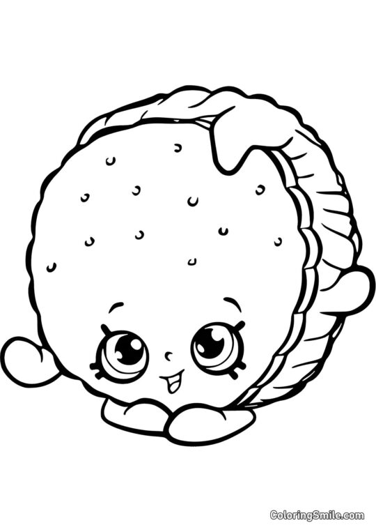 Shopkins Sándwich Shopkins Sándwich - Página para Colorear