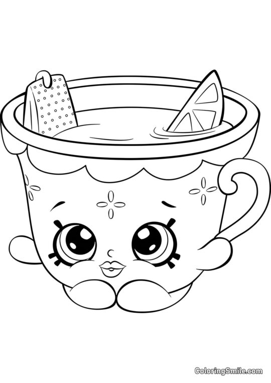 Shopkins Té de Miel y Limón Shopkins Té de Miel y Limón - Página para Colorear