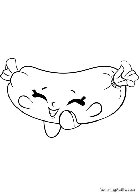 Shopkins Salchicha Silbante Shopkins Salchicha Silbante - Página para Colorear