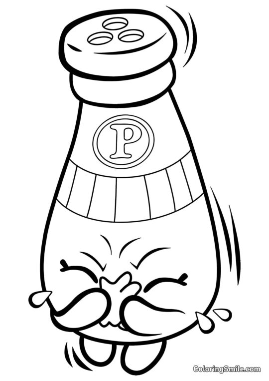 Shopkins Pimiento Shopkins Pimiento - Página para Colorear