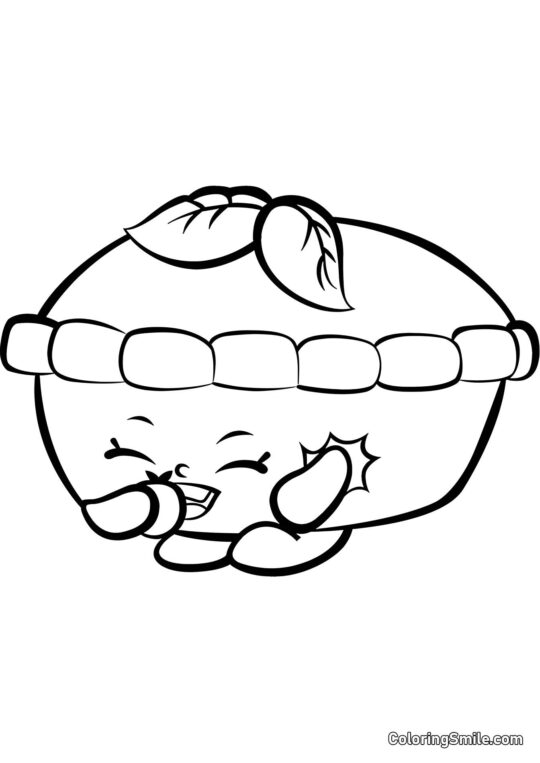 Shopkins Pastel de Manzana Shopkins Pastel de Manzana - Página para Colorear