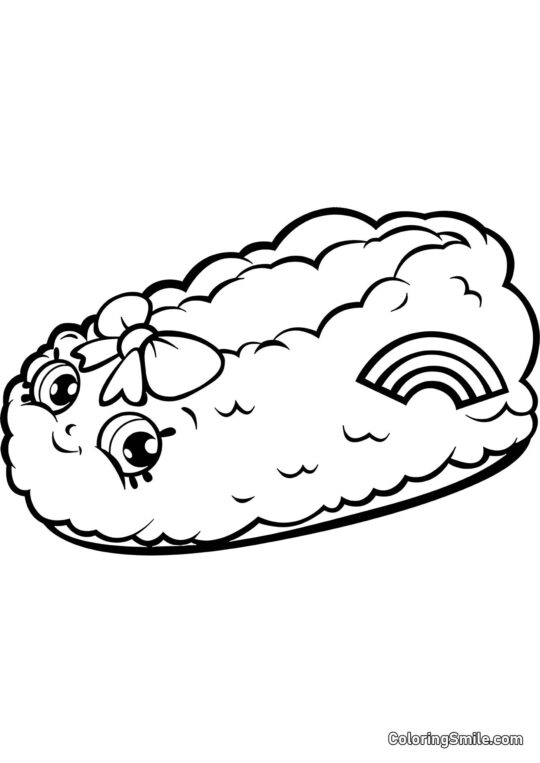 Shopkins Zapatillas Esponjosas Shopkins Zapatillas Esponjosas - Página para Colorear