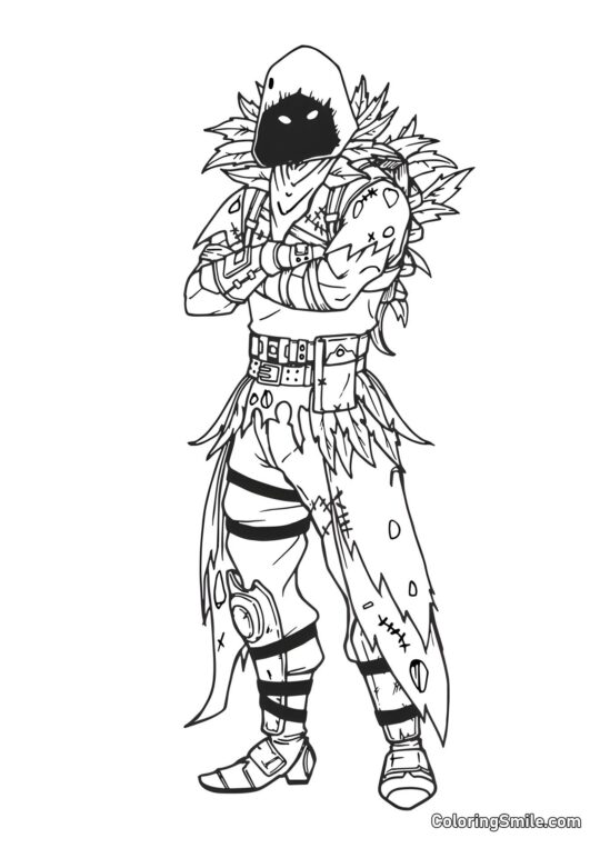 Fortnite Cuervo - Página para Colorear