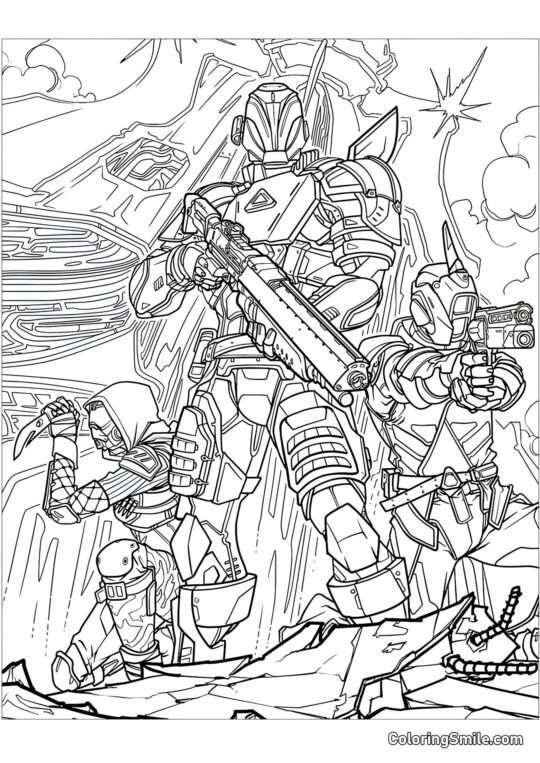 Fortnite Héroes - Página para Colorear