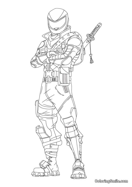 Fortnite Corriente de Deslizamiento - Página para Colorear