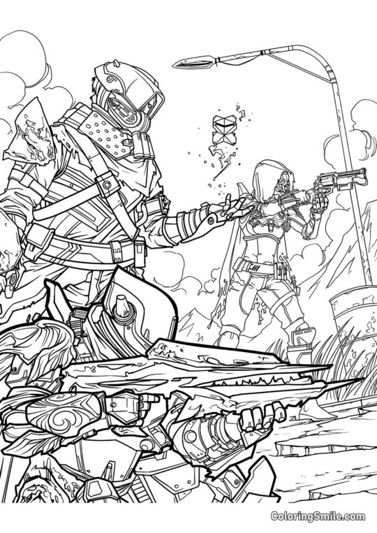 Fortnite Batalla Royale - Página para Colorear