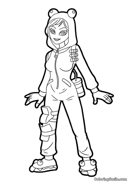 Fortnite Noche Chow - Página para Colorear