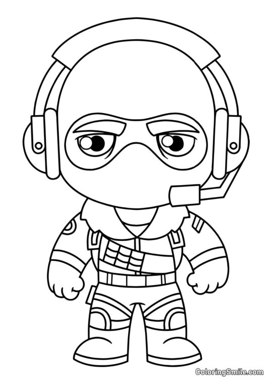 Fortnite Chibi Raptor - Página para Colorear