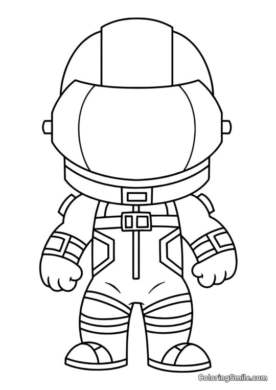 Fortnite Chibi Viajero Oscuro - Página para Colorear