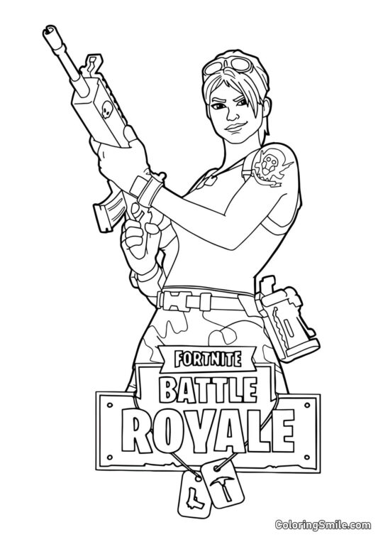 Fortnite Compañero de Batalla - Página para Colorear