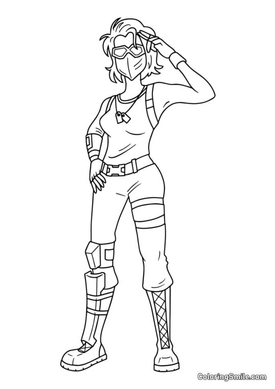 Fortnite Víbora - Página para Colorear