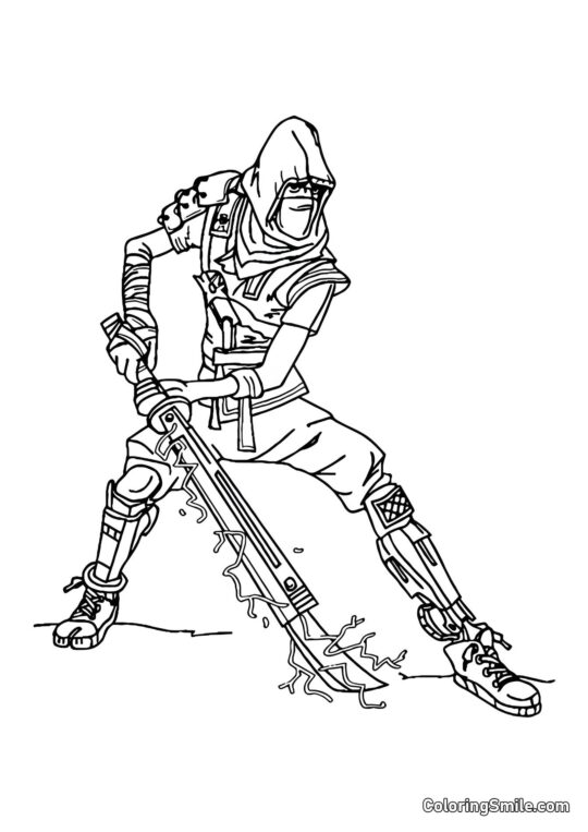 Fortnite Shuriken Sigiloso - Página para Colorear