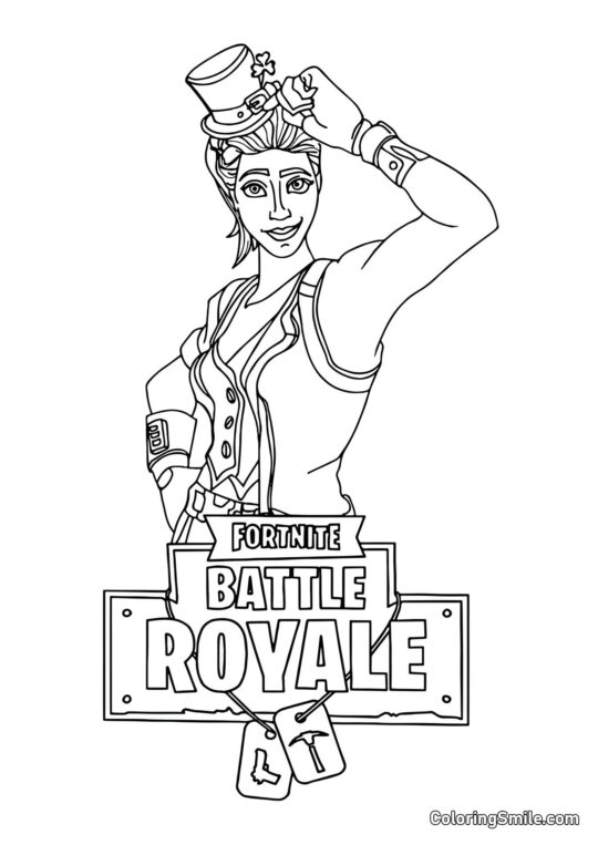 Fortnite Sargento Trébol Verde - Página para Colorear