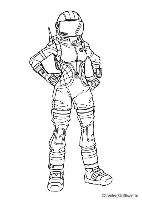Fortnite Viajero Oscuro - Página para Colorear