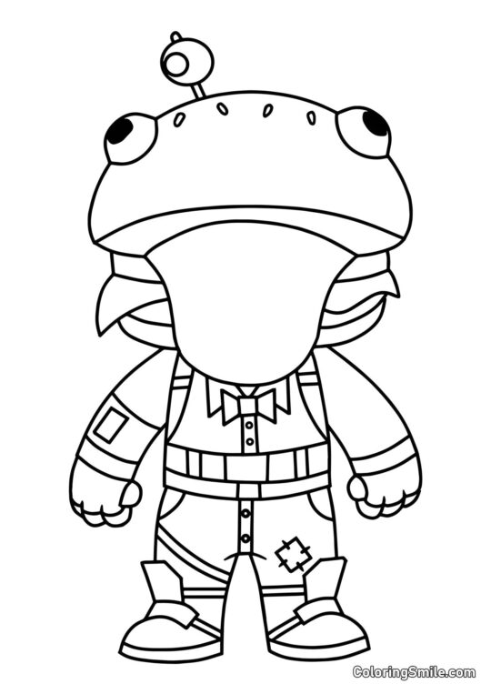 Fortnite Chibi Durr Burger - Página para Colorear