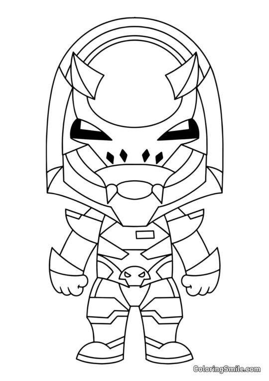Fortnite Chibi Vendetta - Página para Colorear