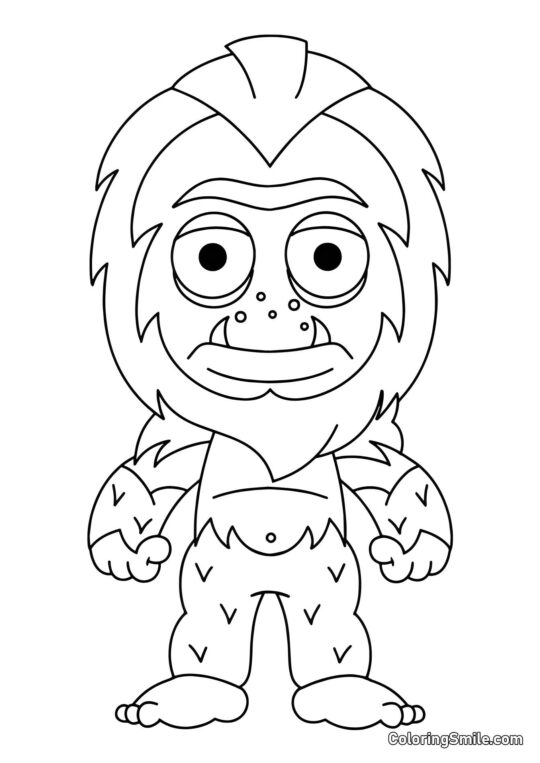 Fortnite Chibi Yeti - Página para Colorear